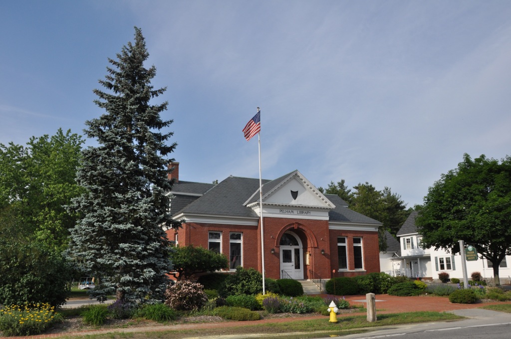 The former library building in Pelham, New Hampshire, now home to the Pelham Historical Society